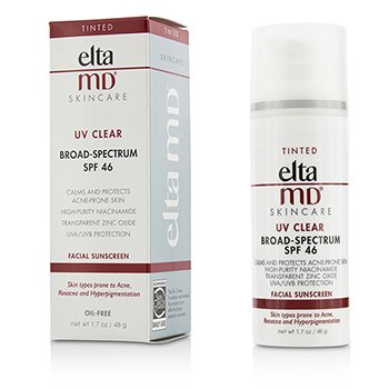 UV Clear Facial Sunscreen SPF 46 - For Skin Types Prone To Acne, Rosacea & Hyperpigmentation - Tinted
