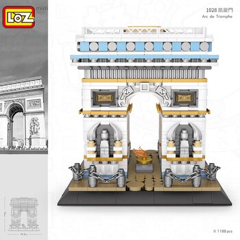 LOZ Architecture Series - Arc de Triomphe Building Bricks Set