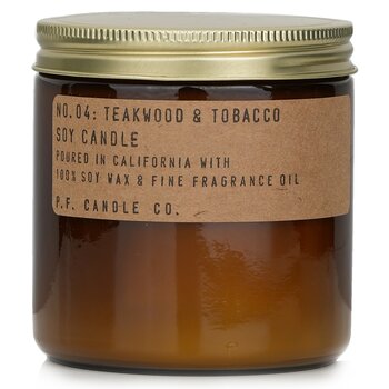 P.F. Candle Co. Soy Candle - Teakwood & Tobacco