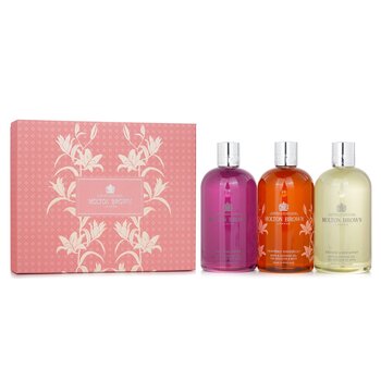 Floral & Citrus Bath&Shower Gel Set (Fiery Pink Pepper-300ml&Ltd.Ed.Heavenly Gingerlily-300ml&Orange and Bergamot-300ml)