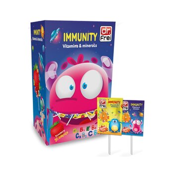 Dr. Frei Kids Immunity Lollipops (Strawbarrry Flavor) 50Pcs (325g)