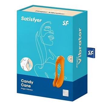 Satisfyer Candy Cane Finger Vibrator - # Orange