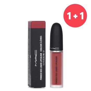 MAC ?1+1 Set?Powder Kiss Liquid Lipcolour - # 989 Mull It Over