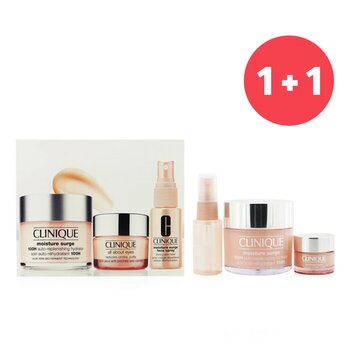 Clinique ?1+1 Set?Moisture Surge Set: Moisture Surge 100H 125ml+ All About Eyes 15ml+ Moisture Surge Face Spray Thirsty Skin Relief 30ml